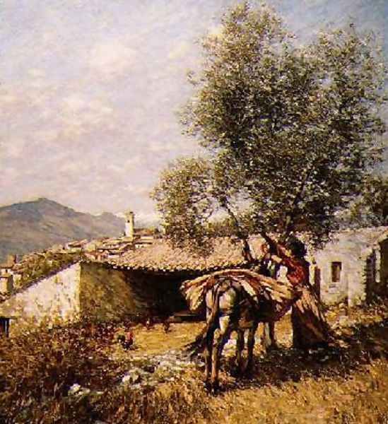 The Donkey Oil Painting by Henry Herbert La Thangue