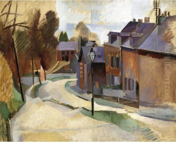 Route De Laon Oil Painting by Robert Delaunay