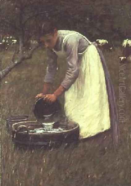 Watering the Cows 2 Oil Painting by Henry Herbert La Thangue