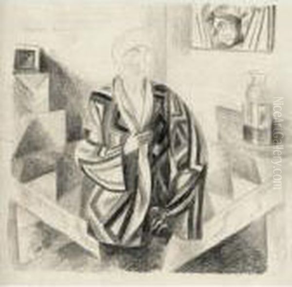 Portrait De Madame Mandel Oil Painting by Robert Delaunay