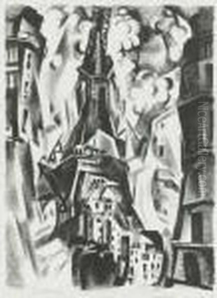 La Tour Oil Painting by Robert Delaunay