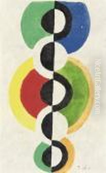 Rythme Oil Painting by Robert Delaunay