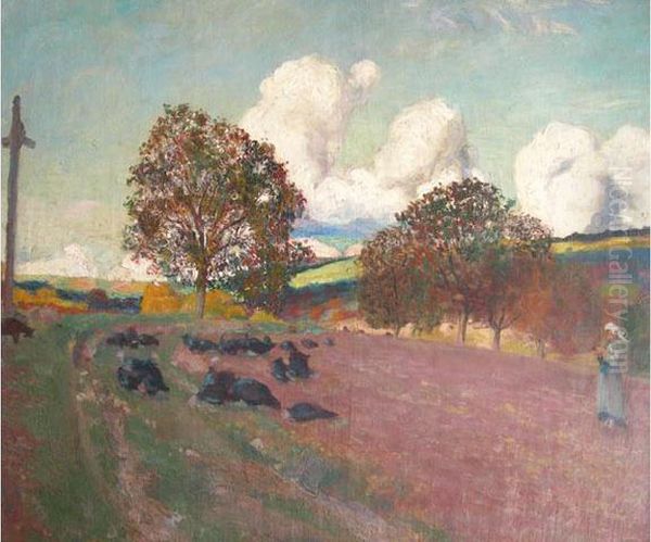 Paysage Breton Oil Painting by Robert Delaunay