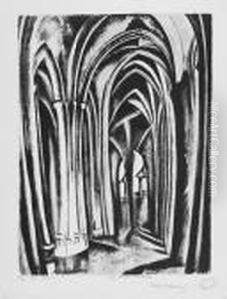 Saint-severin Oil Painting by Robert Delaunay