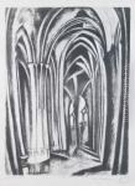 Saint Severin Oil Painting by Robert Delaunay