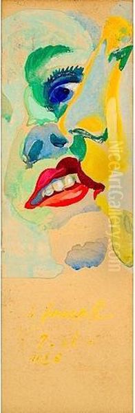 Le Baiser Oil Painting by Robert Delaunay