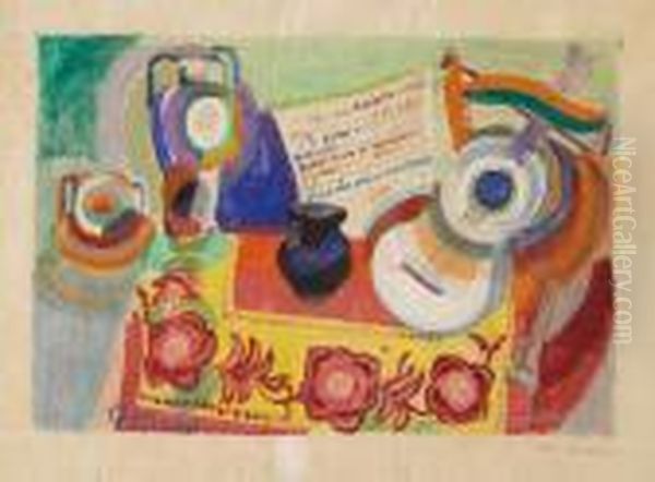 Nature Morte Portugaise Oil Painting by Robert Delaunay