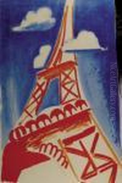 The Eiffel Tower Oil Painting by Robert Delaunay