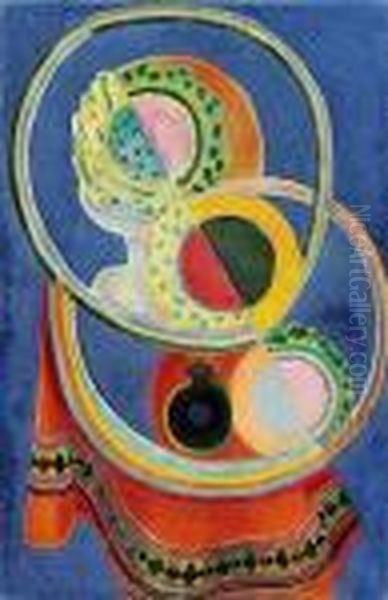 Relief, Nature Morte Oil Painting by Robert Delaunay