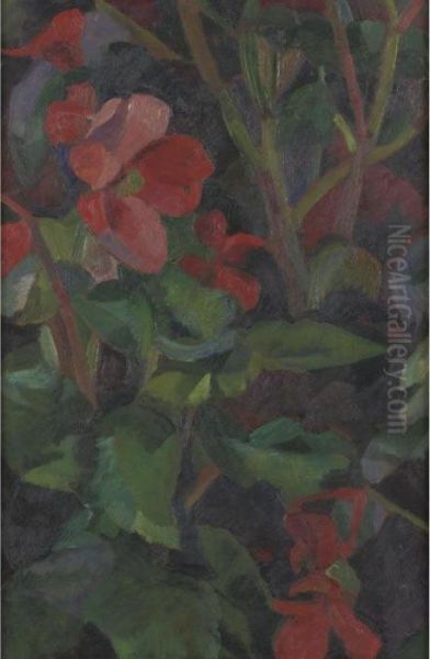 Fleurs Oil Painting by Robert Delaunay