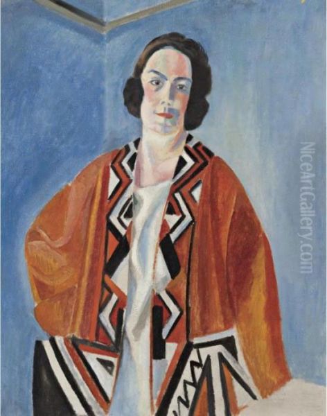 Portrait D'helene Marre Oil Painting by Robert Delaunay