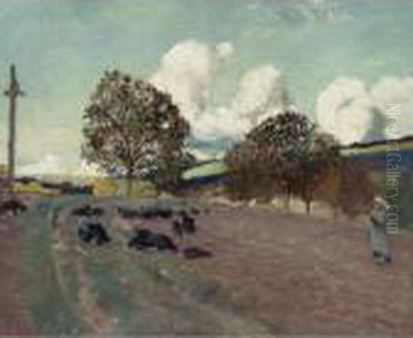 Paysage Breton Oil Painting by Robert Delaunay