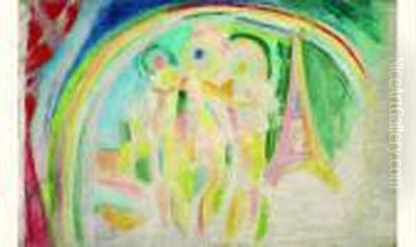 Les Trois Graces Oil Painting by Robert Delaunay