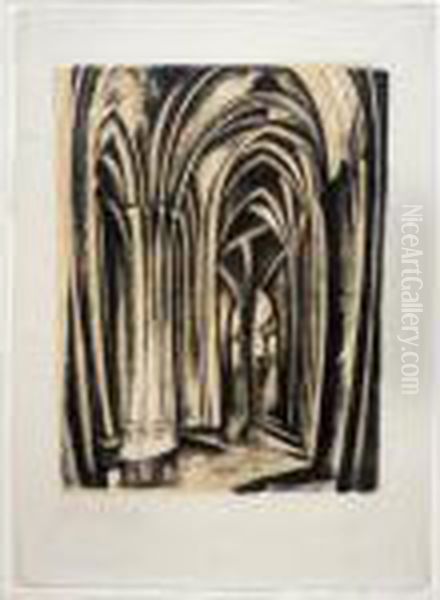 Saint Severin I (l / P 2) Oil Painting by Robert Delaunay