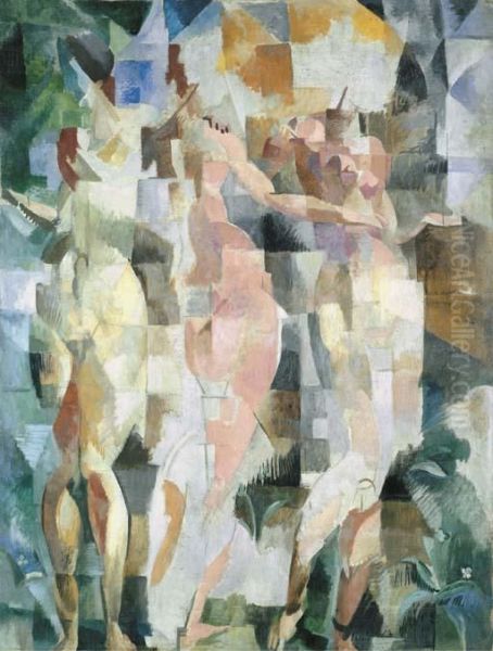 Les Trois Graces Oil Painting by Robert Delaunay