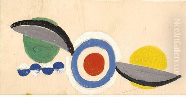 Etude D'helices Pour La Facade Du Palais De L'air 1936-1937 Oil Painting by Robert Delaunay