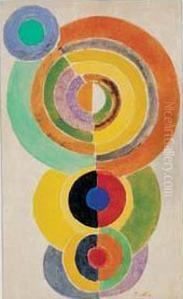 Composition Oil Painting by Robert Delaunay