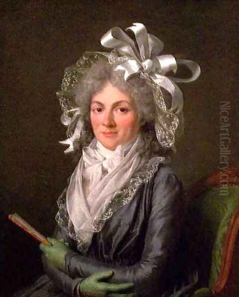 Portrait of Madame de Genlis Oil Painting by Adelaide Labille-Guyard