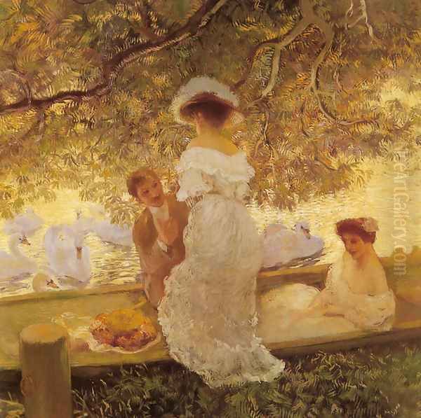 The Boating Party Oil Painting by Gaston de Latouche