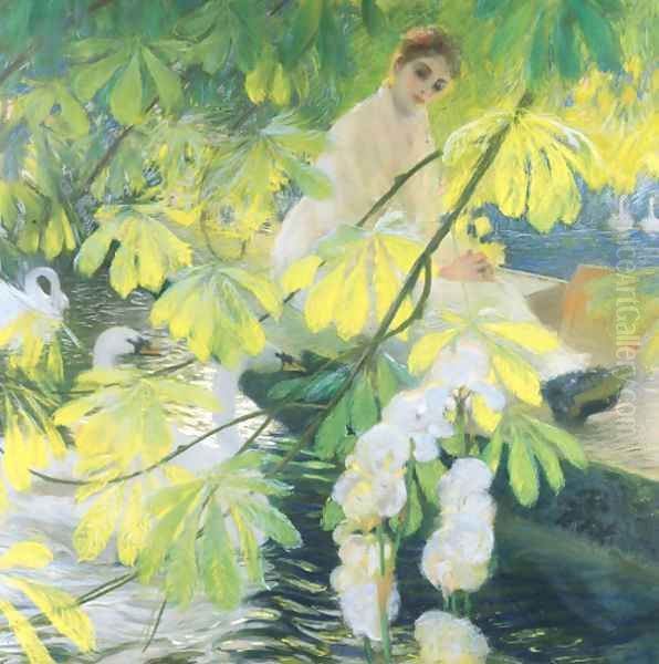 Sous l'Arbre Oil Painting by Gaston de Latouche