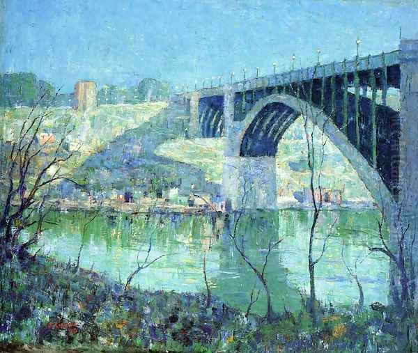 Spring Night, Harlem River Oil Painting by Ernest Lawson