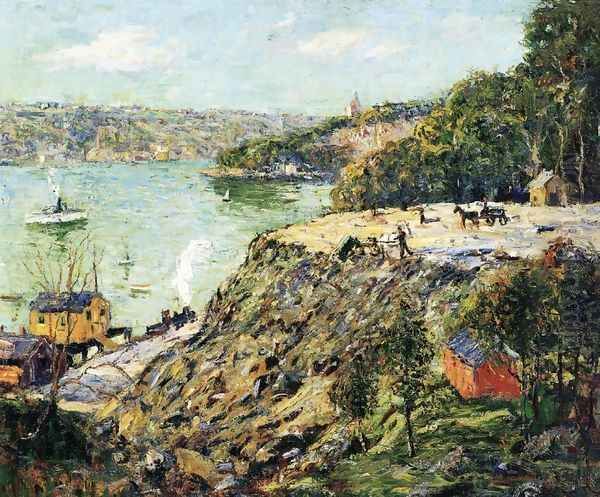 Across the River, New York Oil Painting by Ernest Lawson