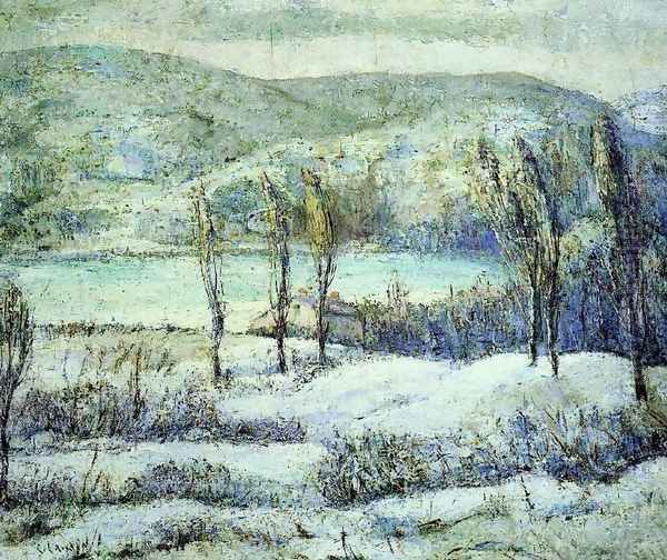 Winter Scene Oil Painting by Ernest Lawson