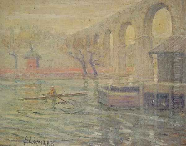 High Bridge at Noon Oil Painting by Ernest Lawson