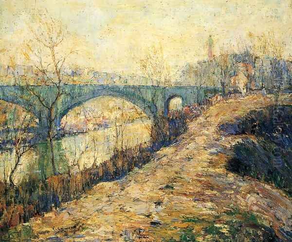 Washington Bridge Oil Painting by Ernest Lawson