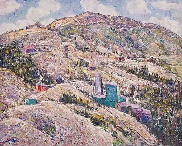 Gold Mining, Cripple Creek Oil Painting by Ernest Lawson