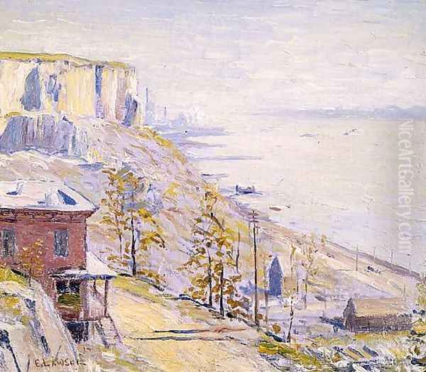 On the Hudson River, Palisade Oil Painting by Ernest Lawson