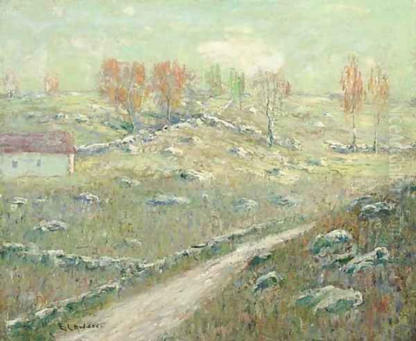 Early Autumn Oil Painting by Ernest Lawson