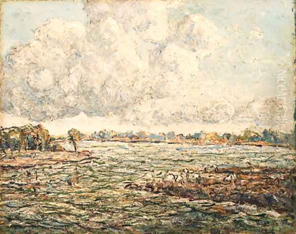 Offshore Florida Oil Painting by Ernest Lawson