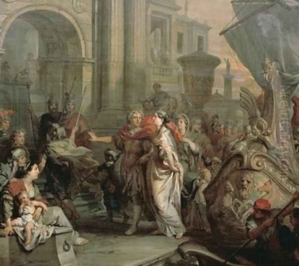 The Disembarkation of Cleopatra at Tarsus Oil Painting by Gerard de Lairesse