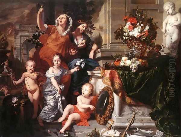 Allegory of the Five Senses 2 Oil Painting by Gerard de Lairesse