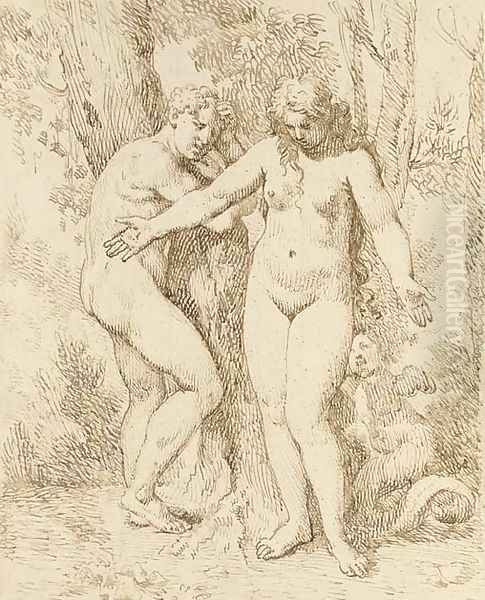 Adam and Eve Oil Painting by Gerard de Lairesse