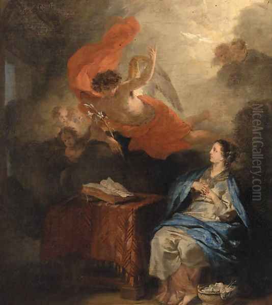 The Annunciation Oil Painting by Gerard de Lairesse