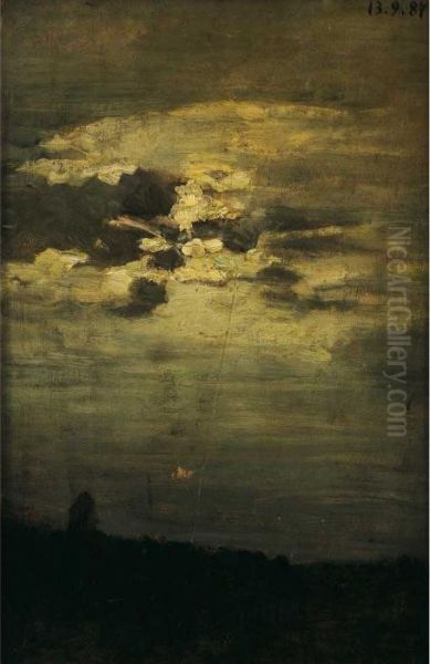 Nuvole Al Tramonto Oil Painting by Lorenzo Delleani