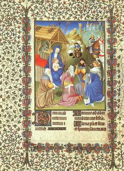 Belles Heures de Duc du Berry -Folio 54- The Adoration of the Magi 1408-09 Oil Painting by Jean Limbourg