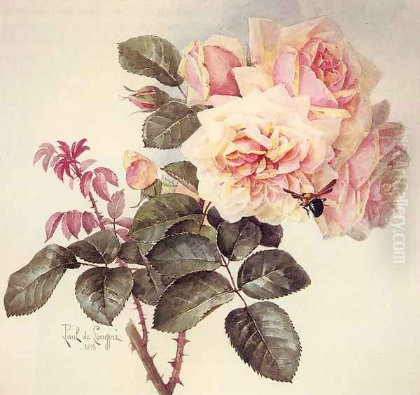 Roses Oil Painting by Paul De Longpre