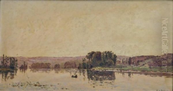 Bord De Riviere Oil Painting by Hippolyte Camille Delpy