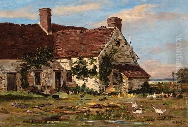 The Artist's Summer Home Oil Painting by Hippolyte Camille Delpy