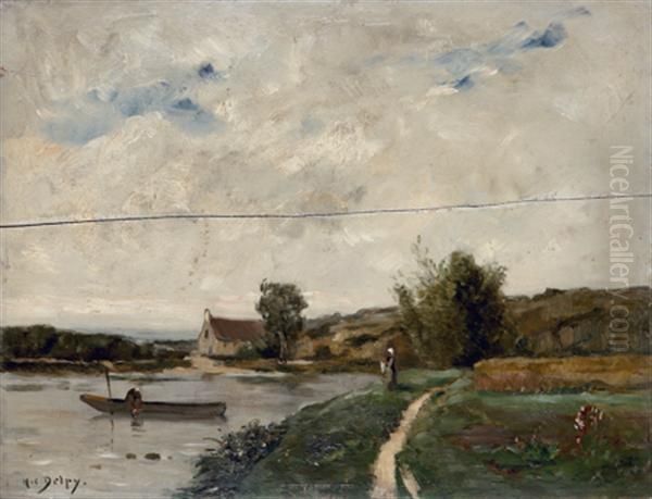 Paysage Oil Painting by Hippolyte Camille Delpy