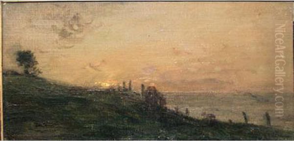 Crepuscule 
Bears Oil Painting by Hippolyte Camille Delpy