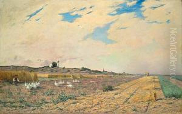 July Oil Painting by Hippolyte Camille Delpy