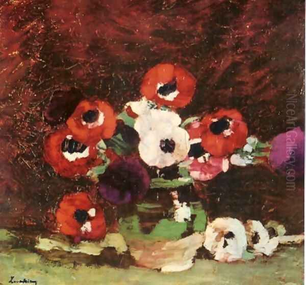 Anemona Flowers, 1908 Oil Painting by Stefan Luchian