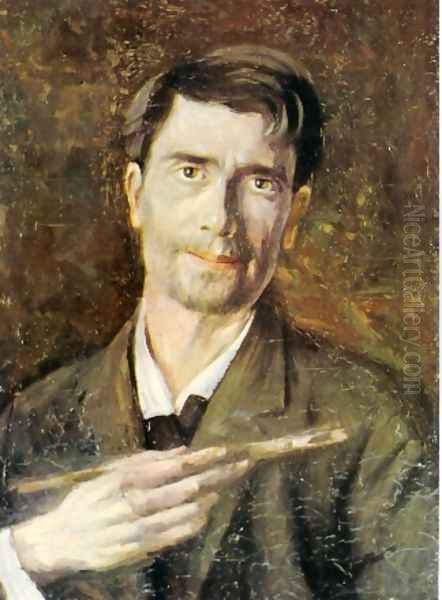 A Housepainter (self-portrait), 1907 Oil Painting by Stefan Luchian