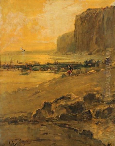 Le Bord De Mer Oil Painting by Hippolyte Camille Delpy