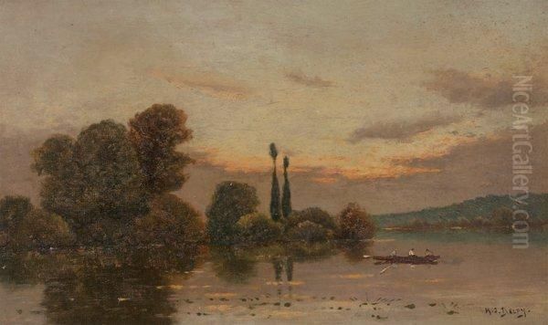 Bords De L'yonne Oil Painting by Hippolyte Camille Delpy