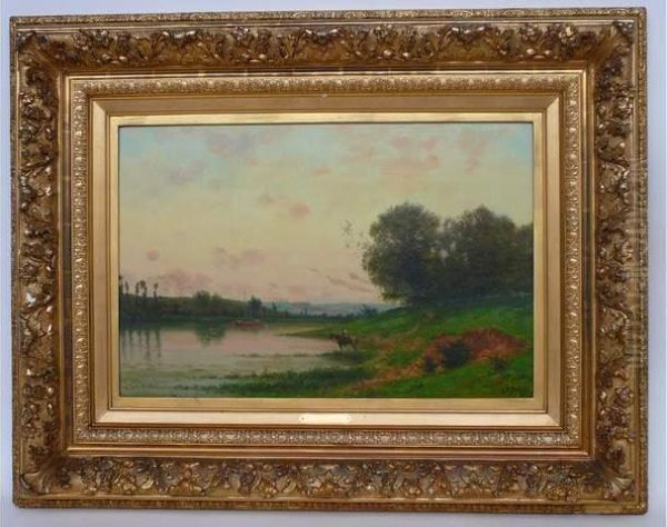 Matinee Sur La Seine Oil Painting by Hippolyte Camille Delpy